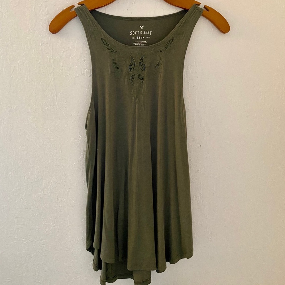 Green tank top